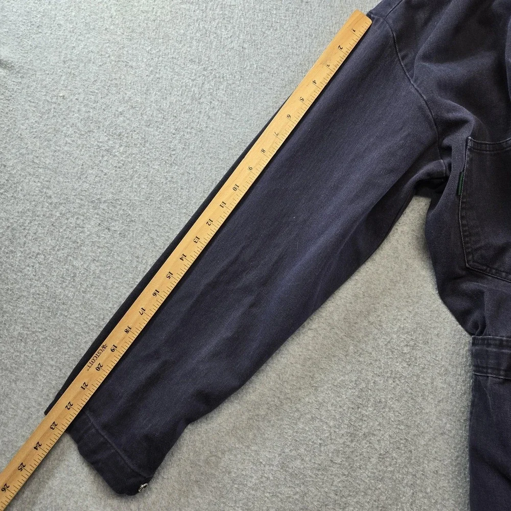 Workrite Coveralls Mens 38-R Blue Cotton‎ Flame Resistant FR Mechanic Workwear